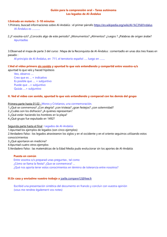 El pasado en el presente 2nde