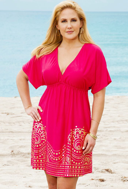beach cover up tunic plus size