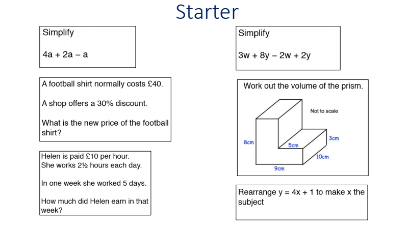 01 GCSE MATHS WEEK 1